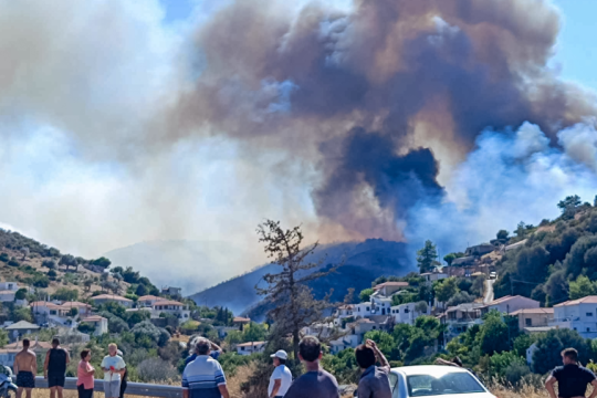 δασική φωτιά στην Κύμη